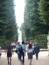 View down a park road to the new palace
