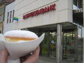 The Raiffeisenbank in Fischamend. In front our 