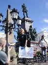 History lesson by Dakkus in front of the Czar Alexander II statue. Haemo making pics.