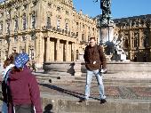 Our guide Crossmaster telling the history of the Residenz
