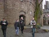 Grob-e, Magpie, Licht&Feuer and Nivram on the yard of Schloss Broich.