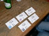 Our badges, made by Hugo. Thank you!