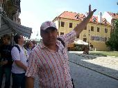 Guide in Bratislava, behind: Turbotim