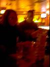 A blurry picture of cinnamon and akiky.