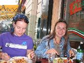 pooca and Cake having lunch in a somewhat humid environment