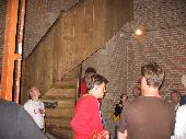 Inside the church tower