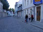 One of the streets in downtown Tallinn.