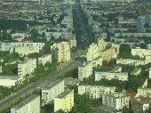 A view from the TV tower. There was some kind of a demonstration going on..