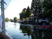 on the river