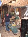 the inside of the wooden shoe is made precisely