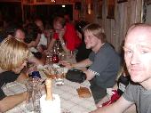 Afterdinnertalks. Haemoglobin, Dakkus and Yippo. avij in the background.