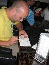 Pet26644 participating in writing a postcard to Philippe. Hope the address is correct..