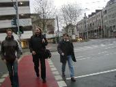 Nivram, Licht&Feuer and Magpie crossing the clouded streets of M�lheim.