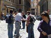Here we were planning to have lunch. claudio_vda, Aneta (debemaks's girlfriend), debemaks, dynadart, giulcenc (?), giulcenc's wife.