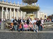 Group picture at Piazza San Pietro. giulcenc and his child Federico, Duvde, presidente, TRINACRIA, pietropole, ravestorm (me), Lozingaro, TARAPIATAPIOCA, starcapitan, dynadart, debemaks and Aneta (his girlfriend), claudio_vda, ewri, Sharatan3.