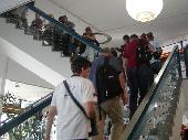 Entering the fernsehturm.