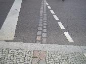 the double line of rocks point out the position of the Berlin Wall