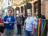 Bratislava city tour, blue shirt: Eddy_devries, rlaurenssen, haemoglobin (background wirth camera), Hboz, Kristoff (background with sunglasses)