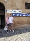 Recanati - sen-chuan and his husband Loris in front of Giacomo Leopardi's House - Casa Leopardi