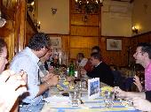 We finished our meal so it's time to drink Pinco's liquor: dynadart's hand, Aneta, debemaks, claudio_vda, presidente (who had the honour, as the president of Italian trackers, to open Pinco's bottle), starcapitan, pietropole, TRINACRIA, Lozingaro, ravestorm (me), ewri's hands.