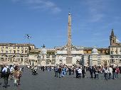 Piazza del Popolo, Obelisco Flaminio. It's an Egyptian obelisk of Ramesses II from Heliopolis stands in the centre of the Piazza.