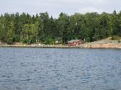 a sommercottage? A view from the boat during the 