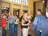 Friday, at railway station. And your name was...? Mr Euro's partial head, Avij, HBoZ, Ellinoora, Moondance, Ellinoora's friend Heidi (at the background, white shirt), tiny and partial Poutsi^, Asiamaniac, partial Prynde and an un-indentified back.