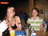 Fanny and Ellinoora, in restaurant Memphis