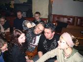 Some brisk negotiation going on about the next bar.
